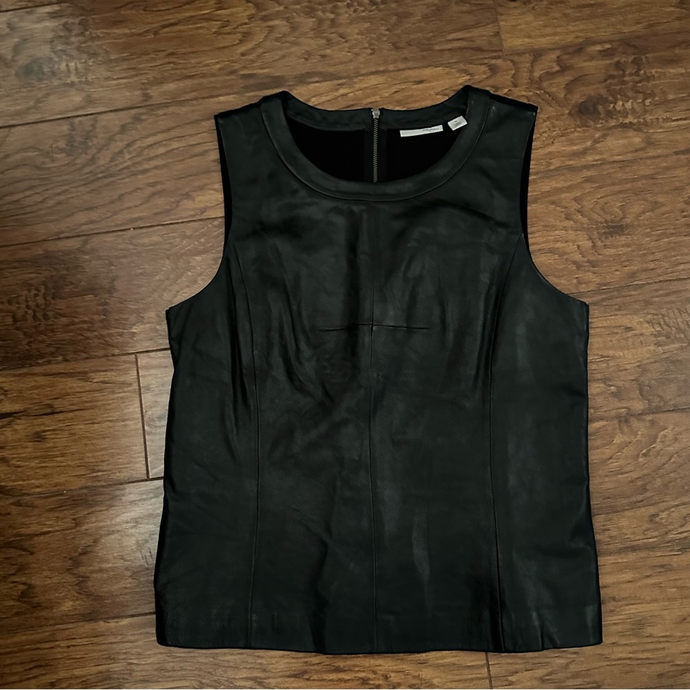 Halogen leather shirt